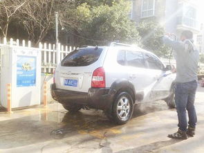 自助洗車機入駐武漢小區 便利實惠，洗車只需5元